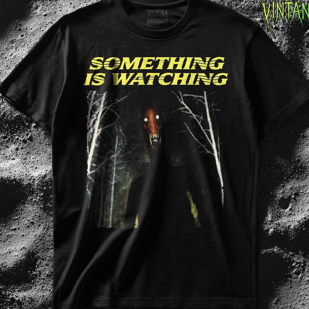 Something Is Watching T-Shirt Creepy Forest Horror Tee, Analog Horror Shirt