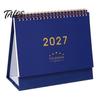 Monthly Organizer for Desk 2027 Calendar, Standing Flip Desktop Minimalist Gold Foil Cover Home Office Accessory Planner, Thick Paper Note Taking,