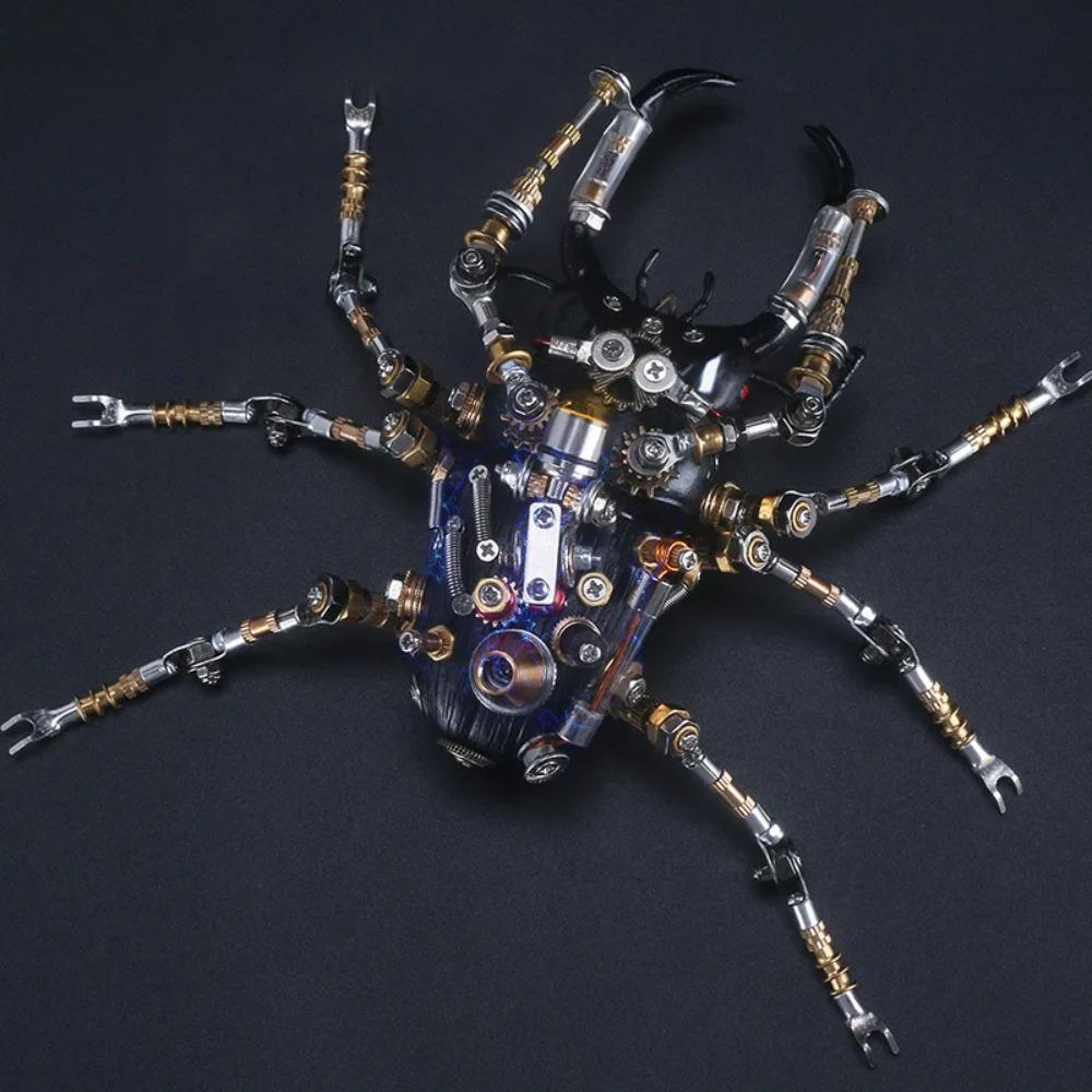 Quebra-Cabeça 3D de Metal Inseto Mutante Estilo Mecânico Grande Saco Inseto Besouros Cervo Rinoceronte Kits de Modelo Montados Artesanato de Alto Padrão Presente