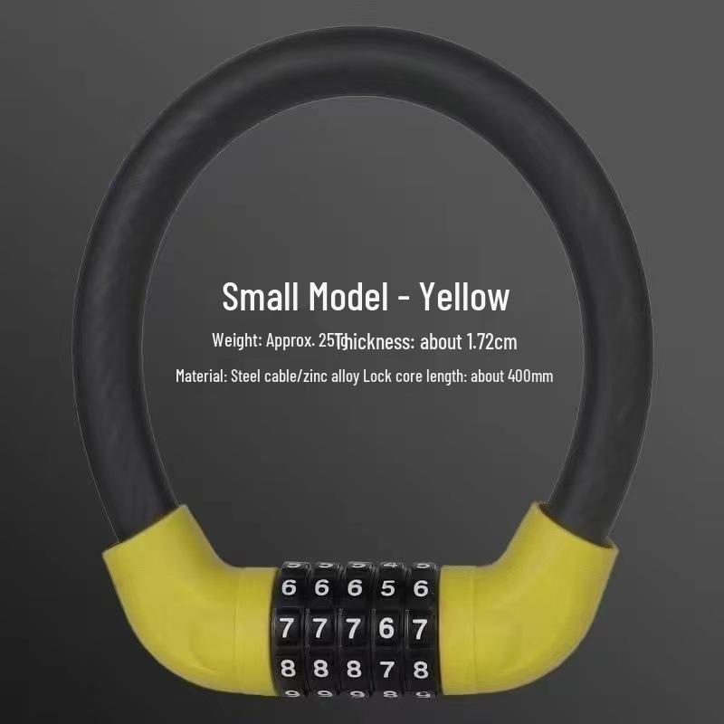 Multifunctional Anti-theft Steel Cable Lock for Bicycles & Motorcycles