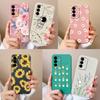 Hülle Für Samsung A36 A56 A26 Freizeitblumen Weiche Handyhülle Für Galaxy A 36 Flüssigsilikon Vollschutz Anti-Drop Gehäuse