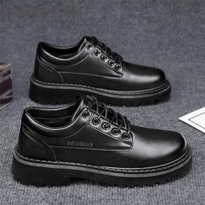 Classic Men'S Casual Shoes Fashion Men Dress Shoes Luxury Brand Black Leather Shoes Breathable Lace-Up Business Oxfords Footwear