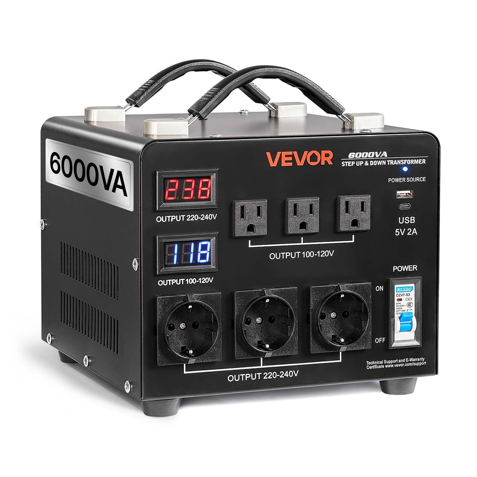 VEVOR Voltage Auto Converter Transformer, 6000VA