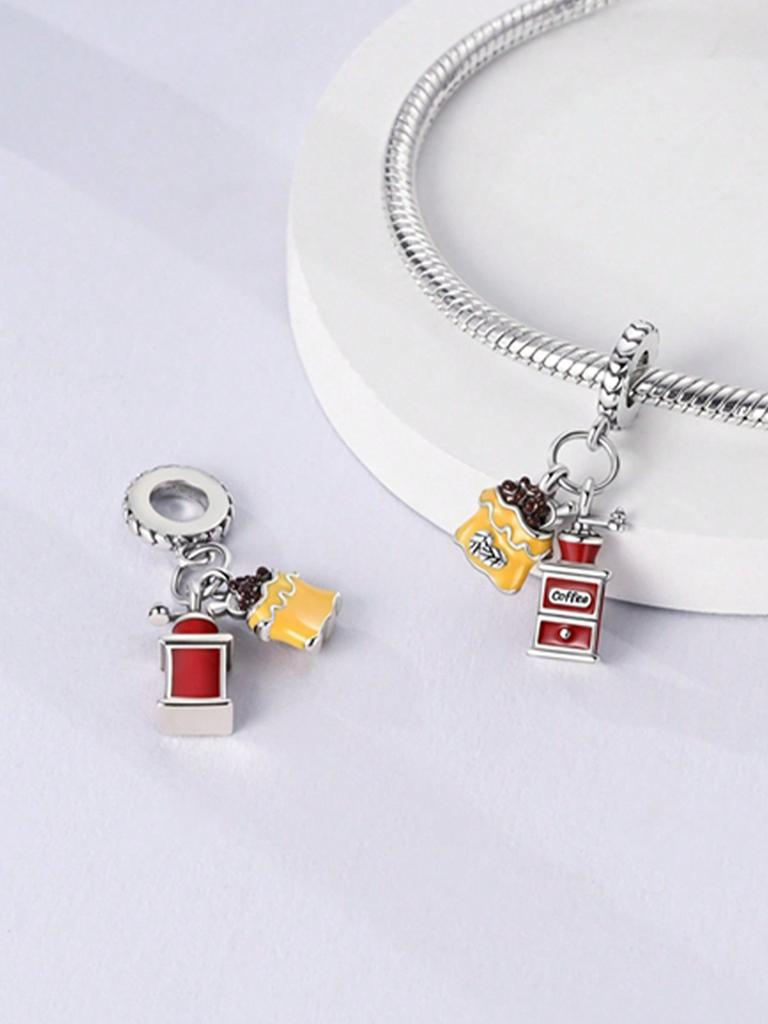 Charms Plata Delicious Donut Cupcakes Beads Charm Copper Plated Fit Charms Original Bracelet For Jewelry Making Diy Charm