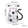 Cow Glass Water Pitcher | Bedside Milk Carafe With Cup | Glass Carafe Pitcher With Glass Mug Cute Cow Glass Tea Pitcher Kettle Milk Jug Water Carafe F