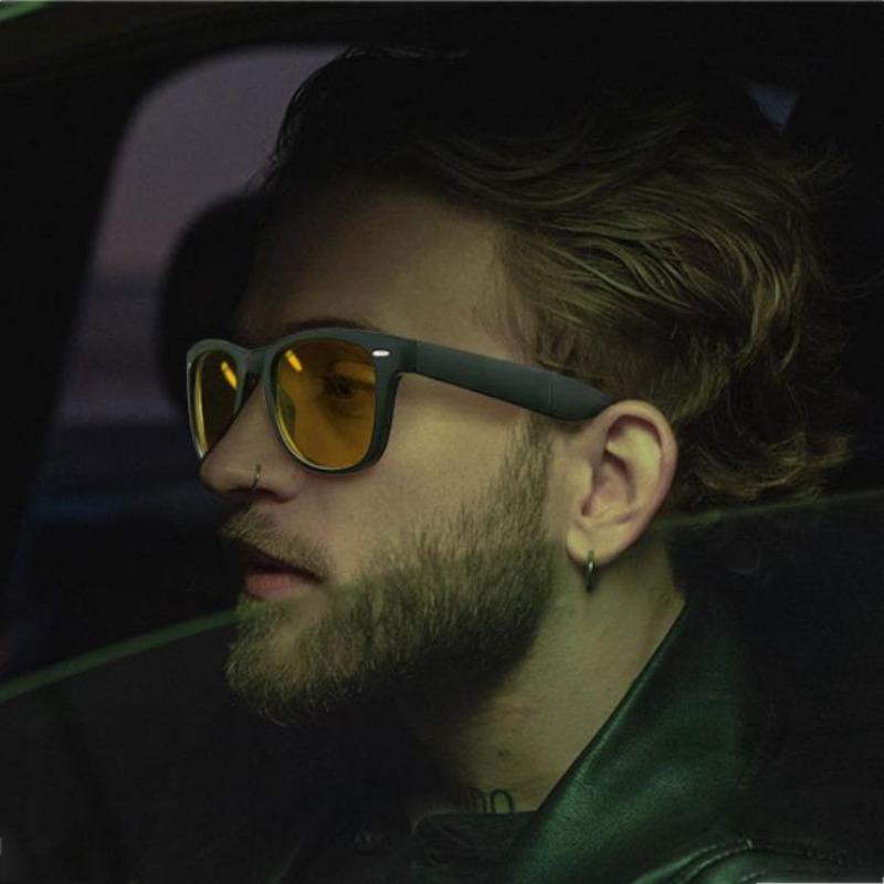 1/2 шт. большие квадратные ночные очки мужские спортивные очки ночного видения унисекс — фото 5