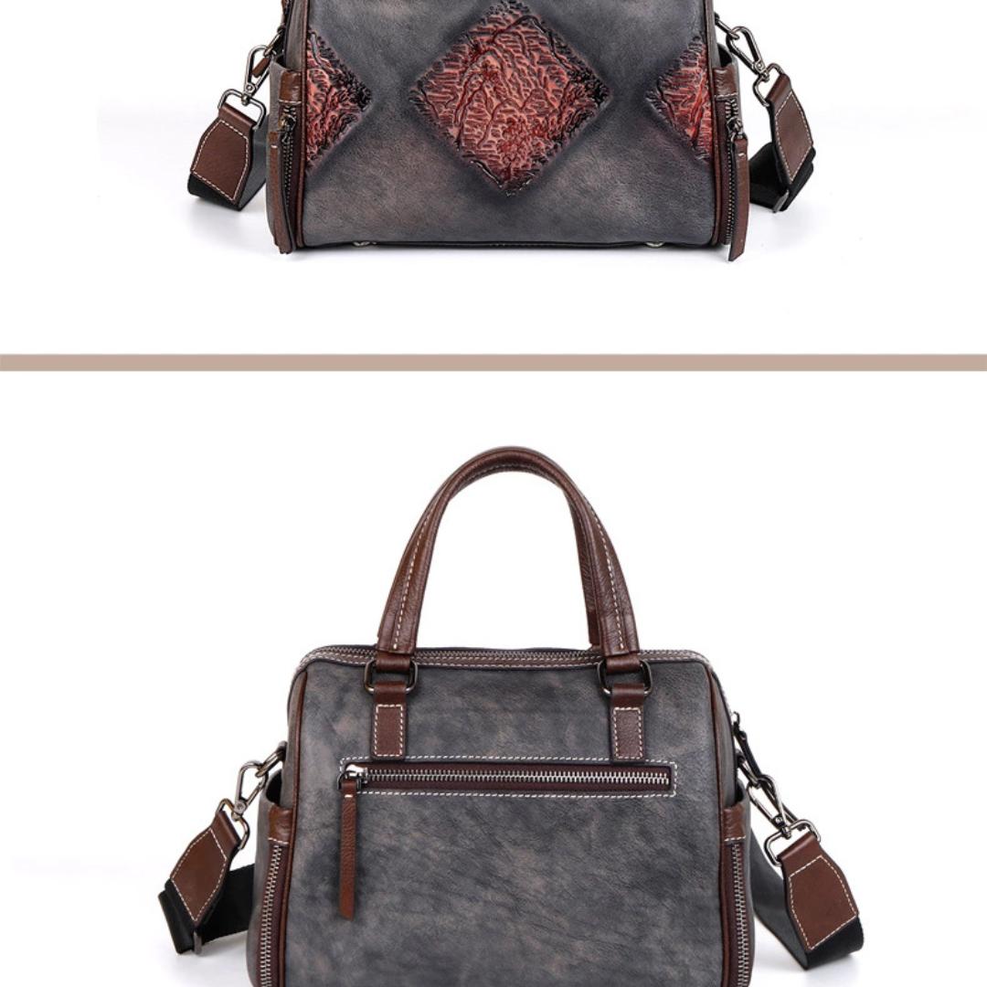 Винтажная кожаная сумка большой вместимости — фото 13