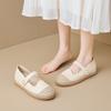 One Strap Mary Jane Shoes Shallow Mouth Small Fragrance Style Fisherman Shoes Women French Inner Higher Single Shoes
