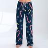 Women's Casual Fashion Christmas Printed Trousers Plush Casual Pants