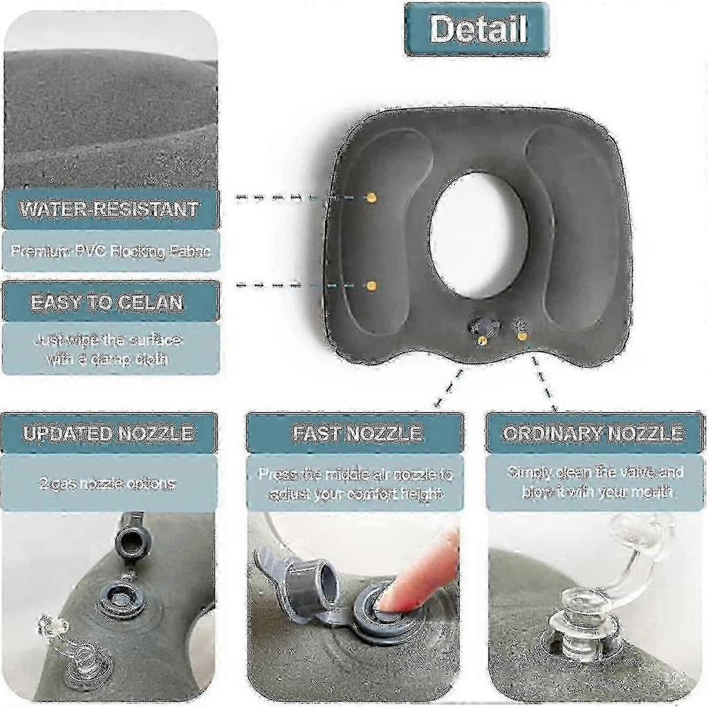 Orthopaedic Seat Cushion For Pain Relief - Inflatable Cushion For Haemorrhoids, Pregnancy, Coccyx, Bed SoresSZshsy02 A-F