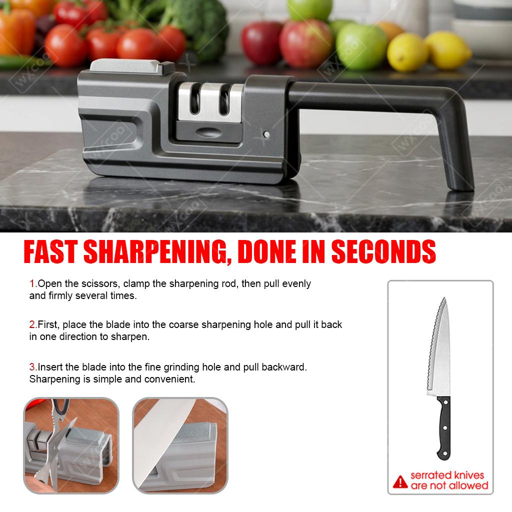 Knife Sharpener Home-use Polish Blades Best Kitchen Scissor Knife Quick Sharpening Tool Non-slip Base Whestone Accessories