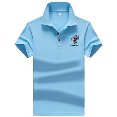 Fitness For Men Polos Shirt Casual Stand Collar Short Sleeve Male T -Shirts Breathable Embroidered Polo Shirt