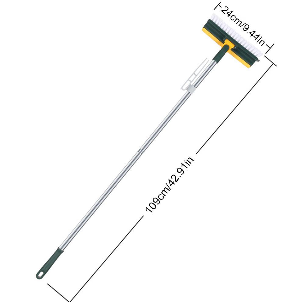 3 In 1 Floor Scrub Brush Long Handle Scrape Stiff Bristle Scrubber Brush Tile Brush Shower Scrubber for Cleaning Shower Bathroom