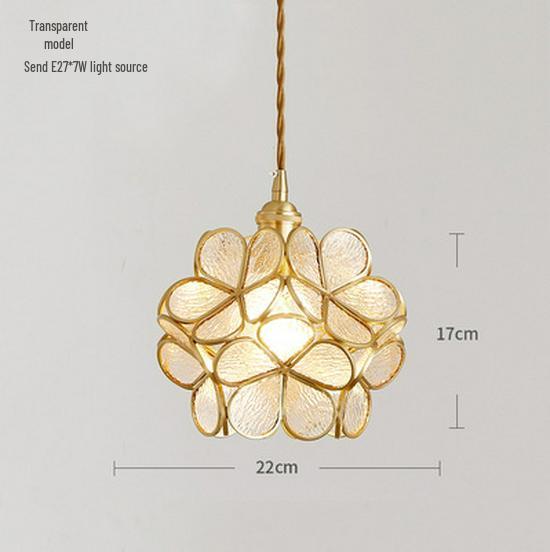 Postmodern Japanese Nordic Petal Chandelier - Luxury Copper Bedroom & Living Room Lamp