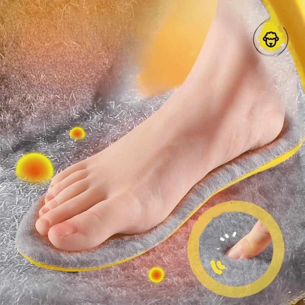 Self Heated Cashmere Snow Boots Insoles Thicken Sports Inserts Soft Warm Plush Insoles Men