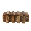 Wooden Brain Teaser Box Portable with 3 Drawers Assembly Box Lightweight Flexible Fingers Party Props for Children Adult Gifts