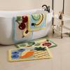 Plush Absorbent Bath Mat With Fruit Non-Slip Entrance Floor Bathroom Kitchen Bedroom