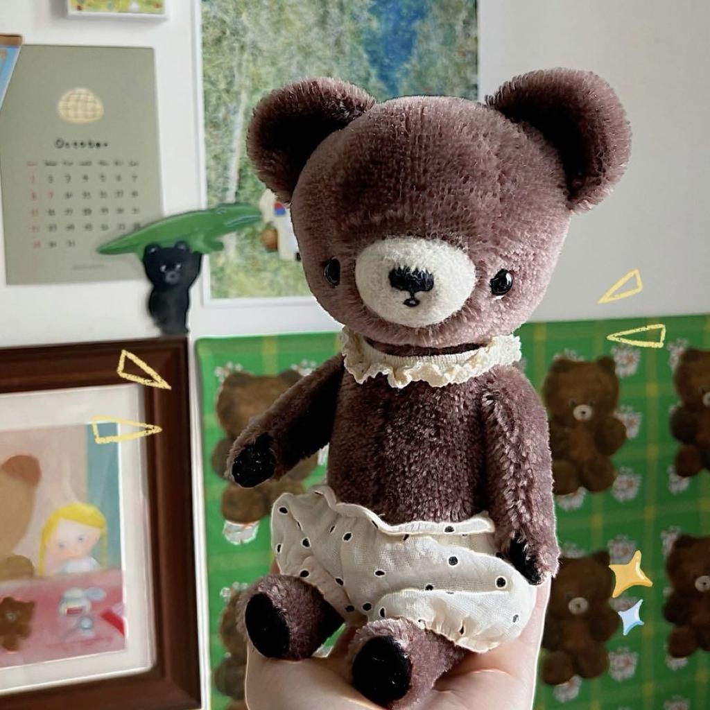 [USED] Baby Choco Bear, Vintage Bear Style Plush Toy, Teddy Bear by an Overseas Artist