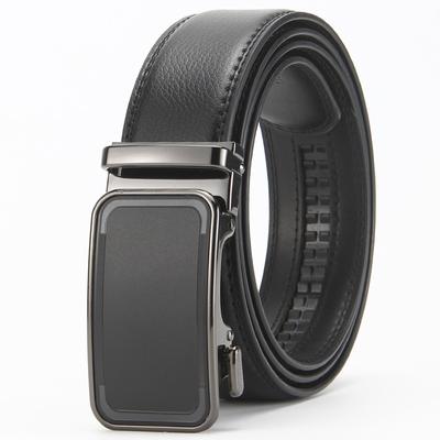 Men's Genuine Leather Belt  Two Layer Cowhide Automatic Buckle Belt  Business Casual Trendy Belt