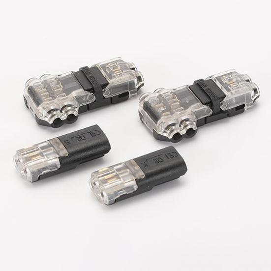 10/20Pcs Low Voltage Wire Connector 3 Way 2 Pin T Tap Wire Connectors Solderless No Stripping LED Strip 20-24 AWG Wire Connectors