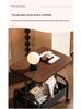 Movable Double Layer Coffee & Tea Table with Wheels and Storage Shelves for Living Room or Bedroom