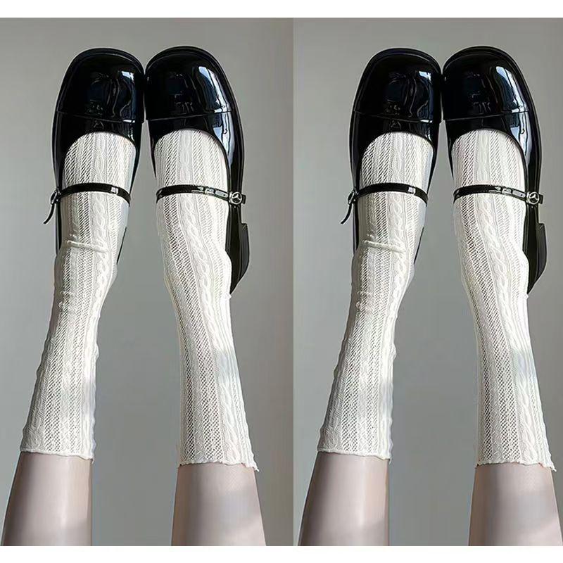 

Женские летние сетчатые чулки Лолита и ажурные носки в рубчик балетного типа Мэри Джейн One Size