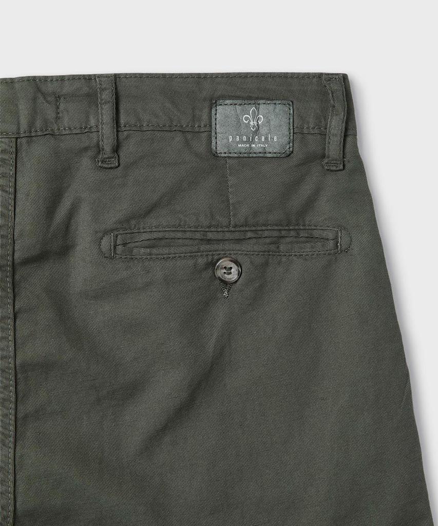 PANICALE Slim Fit Cotton Pants [Khaki]
