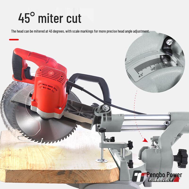 TURBOVOLT 1600W Benchtop Miter Saw and Cutting Machine CN plug (adapter included)