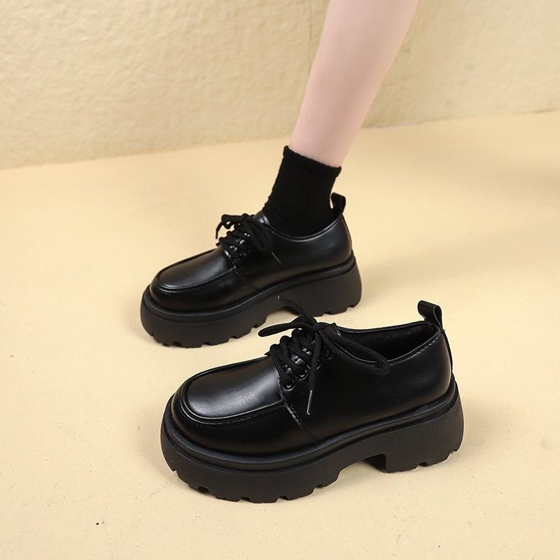 New Women's Shoes: Thick-soled Lace-up, Soft-soled Cake, Retro and Versatile Loafers