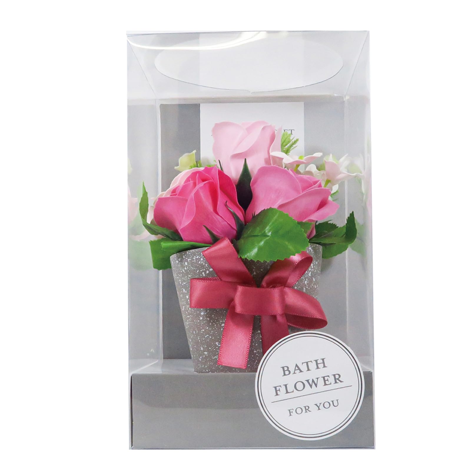 

Soap Flower Bath Salts Arrangement SG Pink Gift 786136 Q-FLA