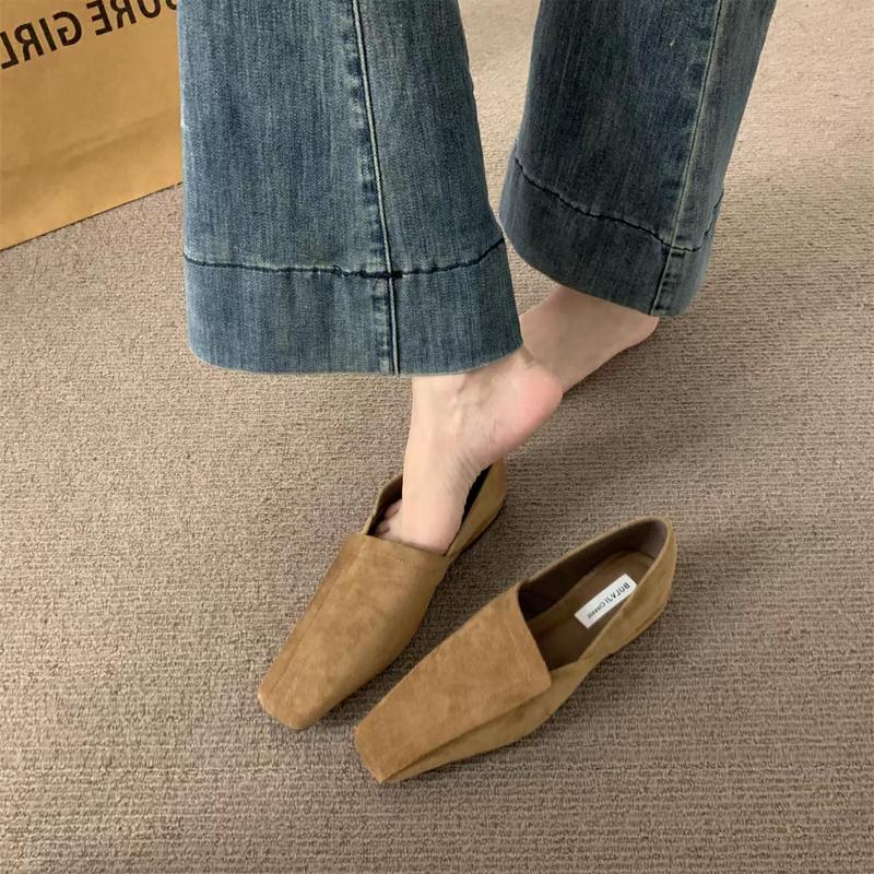 

Fashion Spring New Single Shoes Women s Fashion Square Head Deep Mouth Soft Sole Anti-slip Wear-resistant Low-top Shoesjavascript: 40