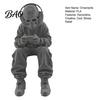 Odorless Skull Sculpture 3D Printed Sitting Skeleton Statue, Halloween Indoor Decor Figurines, Mini Trendy Outfit Statue Figurine Home for Living Room