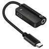 Cables & Adapters 2 In 1 Usb Type C To 3.5 Mm And Charger Headphone Audio Jackadapter Cable Black