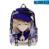 Trendy Popular Genshin Impact Student School Bags Unisex 3D Print Oxford Waterproof Notebook multifunction Travel Backpacks