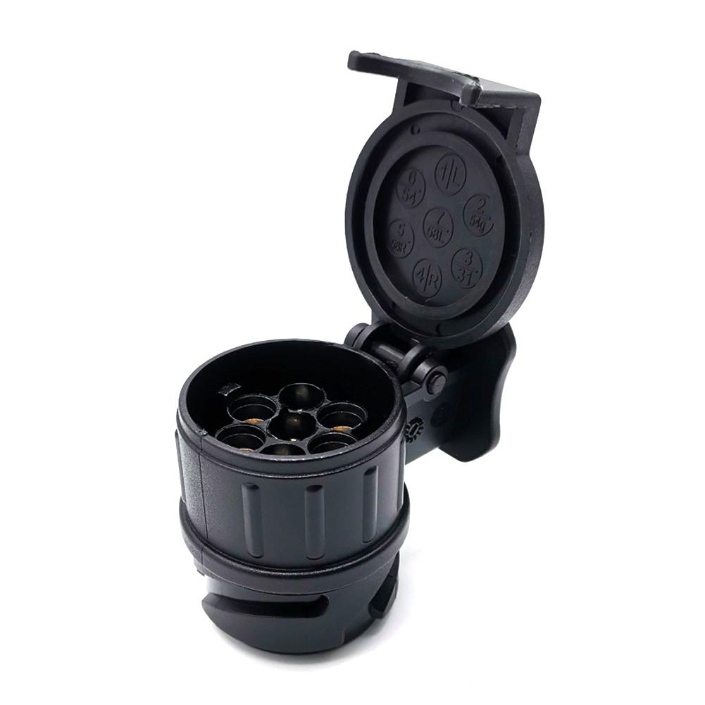 13 To 7 Pin Durable Plug Adapter Trailer Connector 12V Towbar Towing Waterproof Plugs Socket Adapter Protect Connections RV Accessories