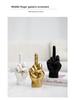 Middle Finger Sculpture: Unique Resin Decor for Home or Bedroom