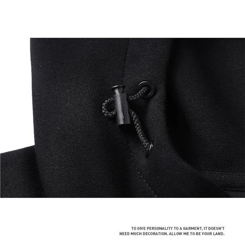 Spring and Autumn Plus Size Men's Fashionable Casual Hooded Patchwork Hoodie Men's Retro Long Sleeved Loose Men's Clothing