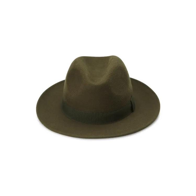 European And American Style Fashion Outdoor Felt Top Hat Solid Color Webbing Decorative Wool Top Hat Short Brim Wool Fedora