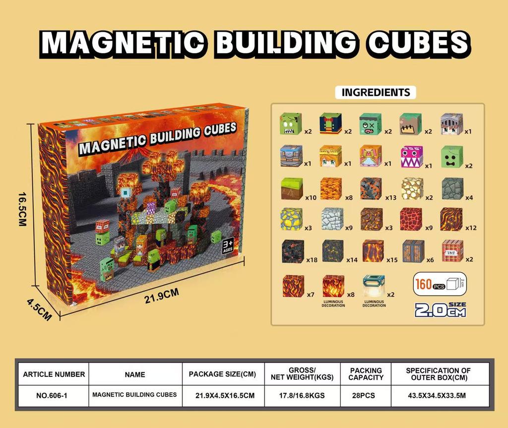 Cross-border Magnetic World Cube Puzzle Set - 2CM Building Blocks