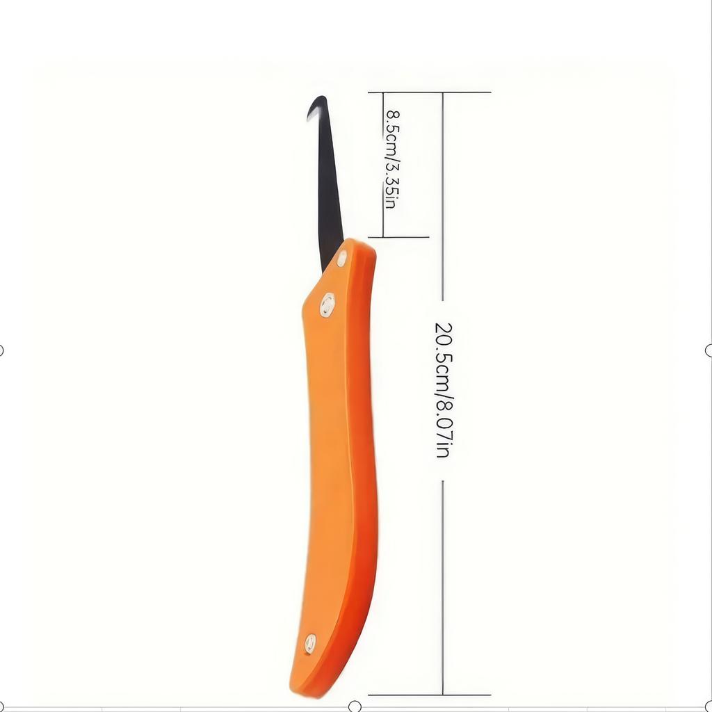 1 Piece Folding Hook Knife Orange, Tile Gap Cleaning Tool, Suitable for Kitchen, Bathroom, Bedroom Tiles