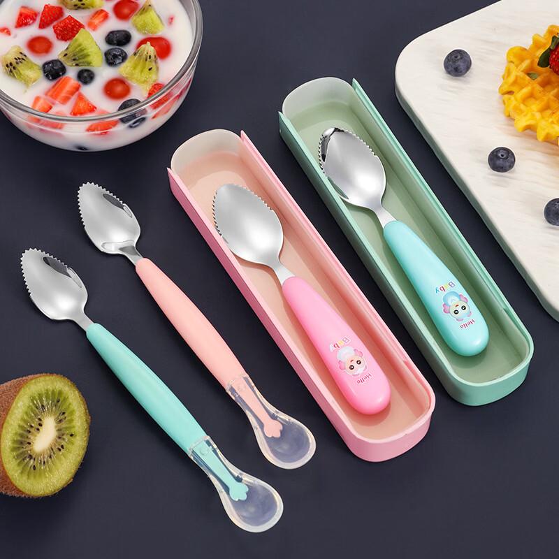 Ruhan Cartoon Stainless Steel Fruit Spoon & Scraper
