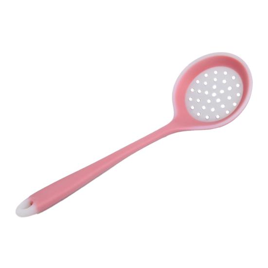 

Совок-сито, долговечный, удобный, силиконовый, антипригарный, для готовки, шумовка, ложка-дуршлаг для кухни красный