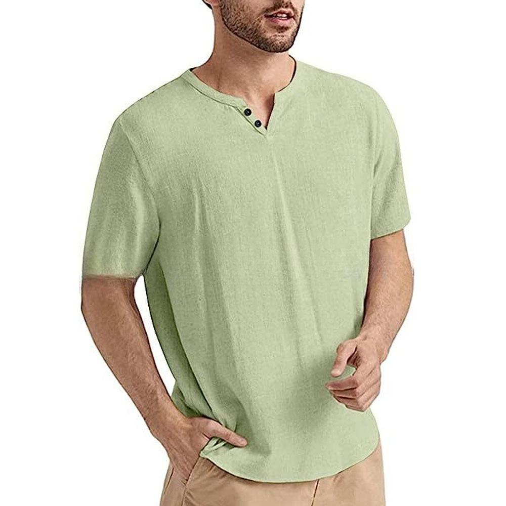 

Однотонные рубашки с короткими рукавами для мужчин летом — повседневные, свободные, удобные и модные. Мужская рубашка поло с коротким рукавом 3XL светло-зеленый