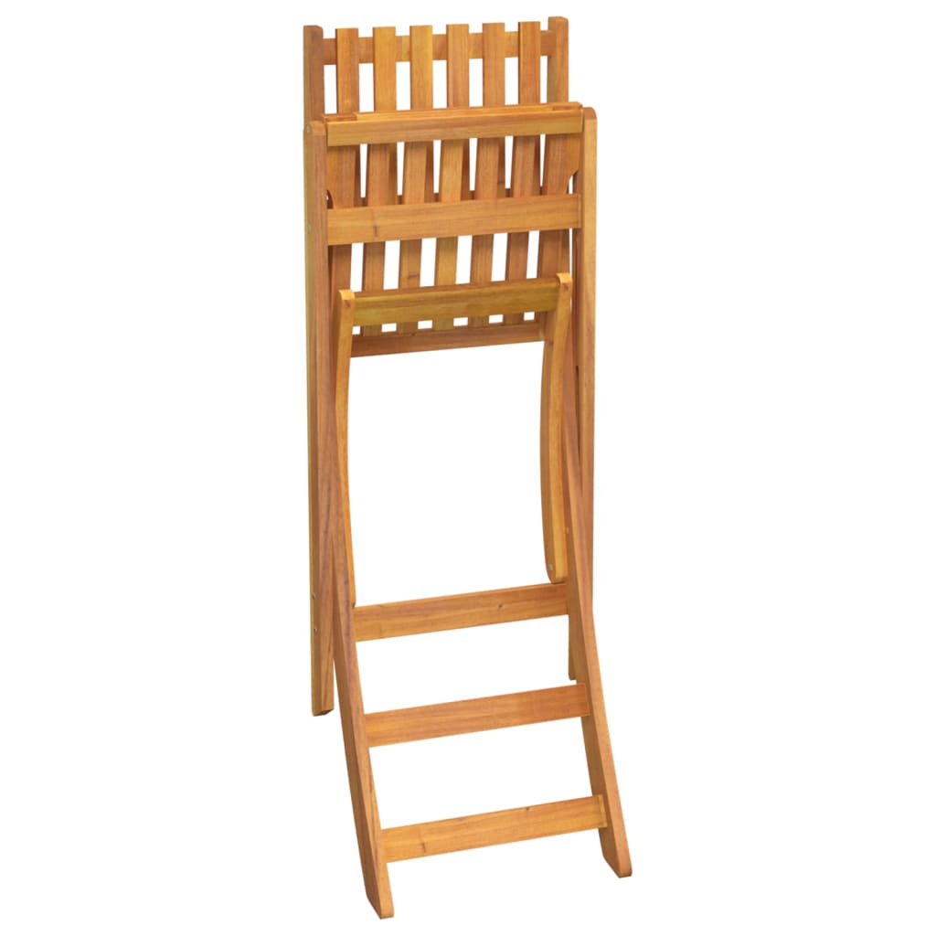 Garden Bar Stools 2 pcs. Foldable Solid Acacia Wood