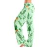 Women's Christmas Print Pants, Casual Pajama Bottoms with No and No Pockets