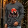 Men's Halloween Long Sleeve Neck Casual Shirt