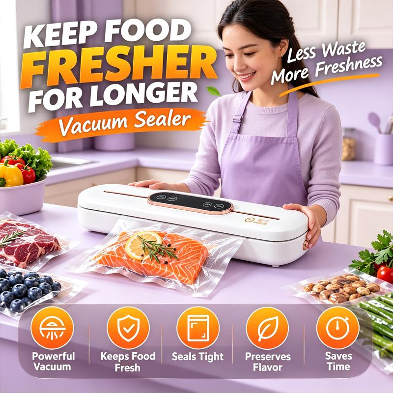 Automatic Mini Vacuum Sealer – Food Preservation for Home & Kitchen
