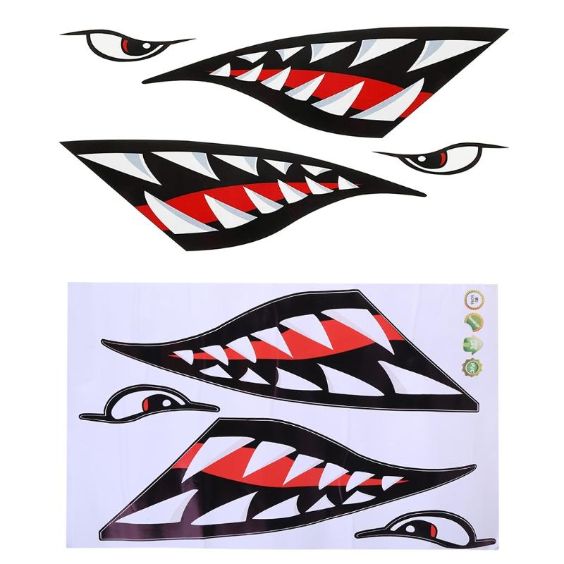 Kayak Shark Sticker Waterproof Stickers Decal Canoe Dinghy Marine Boat Car Automobiles Body DIY Stickers