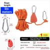 4/6M Adjustable Camping Tent Awning Wind Rope With Fastener Buckle Pulley Tensioner Ratchet Hangers For Lights