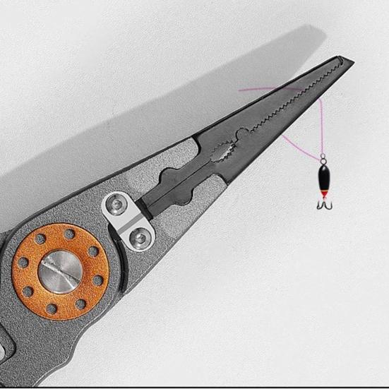 Aluminum Alloy Fishing Pliers Ergonomic Handle Portable Multifunction Ring Opener PE Line Cutter Hooks